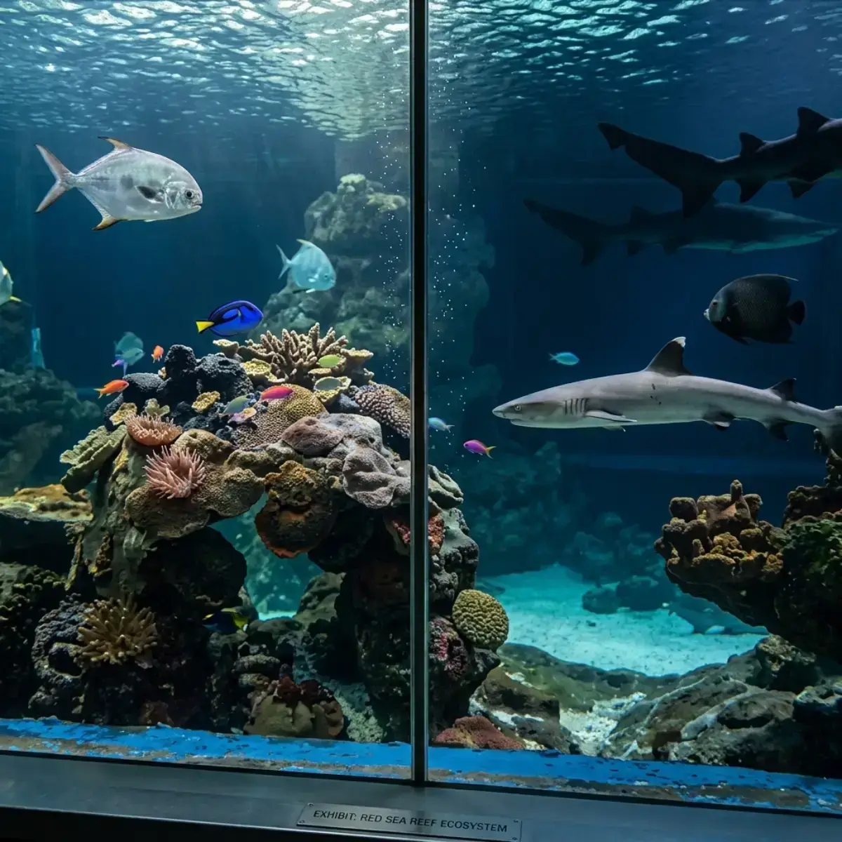 Krokodile im Tierbereich des Hurghada Grand Aquarium